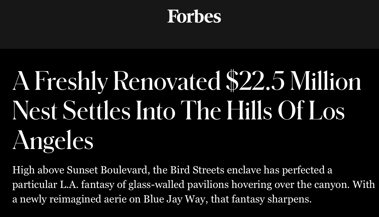1615 Blue Jay Way | A Freshly Renovated $22.5 Million Nest Settles Into The Hills Of Los Angeles